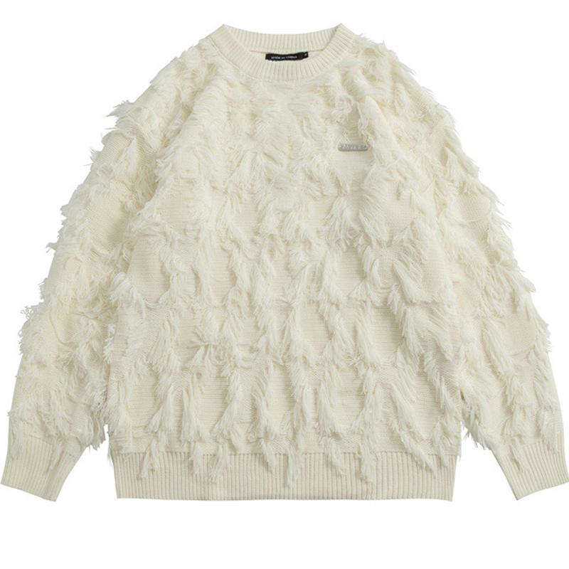 Japanese Brand Streetwear Vintage - Mens Downy ถักเสื้อกันหนาว Streetwear Harajuku Vintage