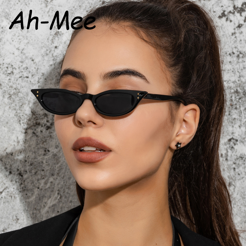 Streetwear Brand With Eye - ขนาดเล็ก Cat Eye แว่นตากันแดดผู้หญิงยี่ห้อ Designer Vintage