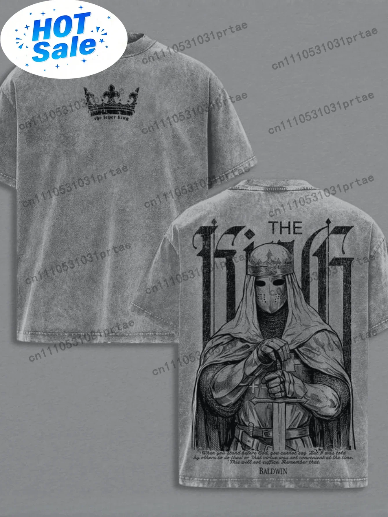 Streetwear Brand Red - แบรนด์เสื้อผ้าสตรีทแวร์สำหรับผู้ชายที่มีสไตล์แนวเมือง เสื้อยืดลายกราฟิกและข้อความรูปมงกุฎกษัตริย์ เหมาะสำหรับใส่ลำลอง สีแดง