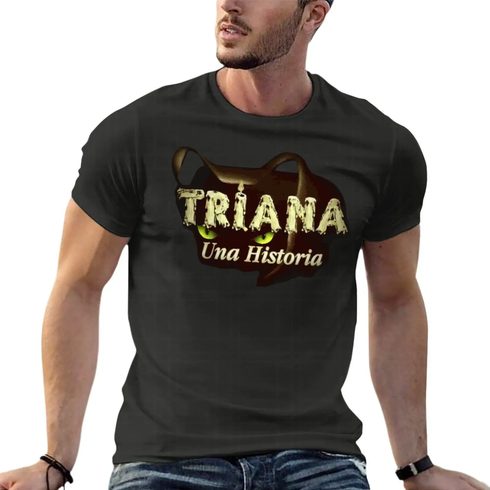 Streetwear Brand Shirts - Triana Una Historia เสื้อยืดโอเวอร์ไซส์สำหรับผู้ชายเสื้อผ้าแบรนด์เนมเสื้อยืดสตรีทไซส์ใหญ่