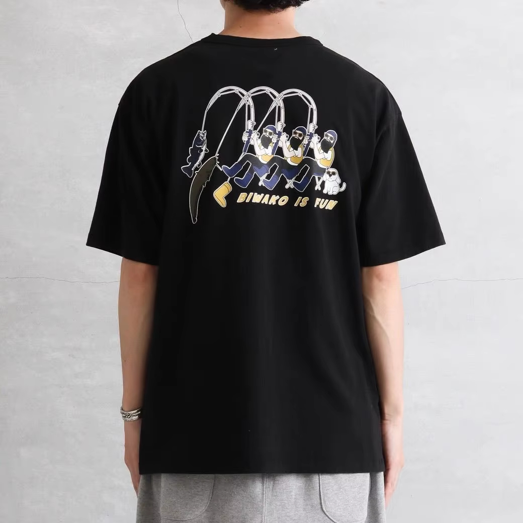 Japanese Brand Streetwear Vintage - เสื้อยืดลายกราฟิกตกปลาสไตล์ลำลองแบรนด์ญี่ปุ่นสุดเทรนดี้ ผ้าฝ้าย สำหรับผู้ชายและผู้หญิง สไตล์วินเทจสตรีทแวร์