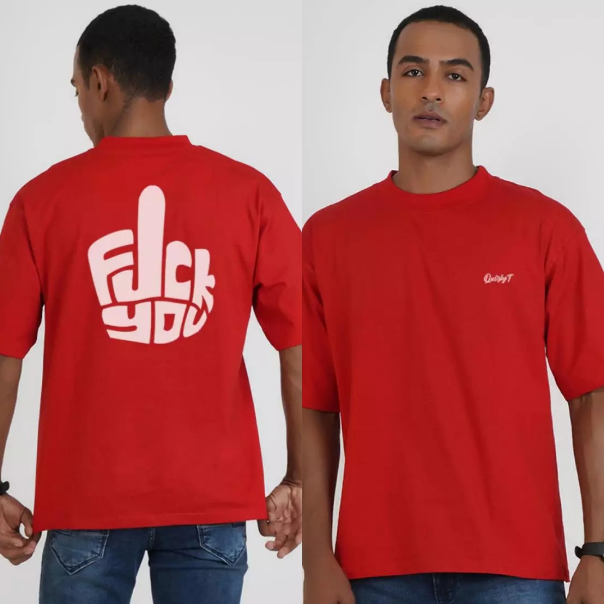 Don't Care Red Spoof Humor Int - Streetwear Brand Red บทวิจารณ์และราคา