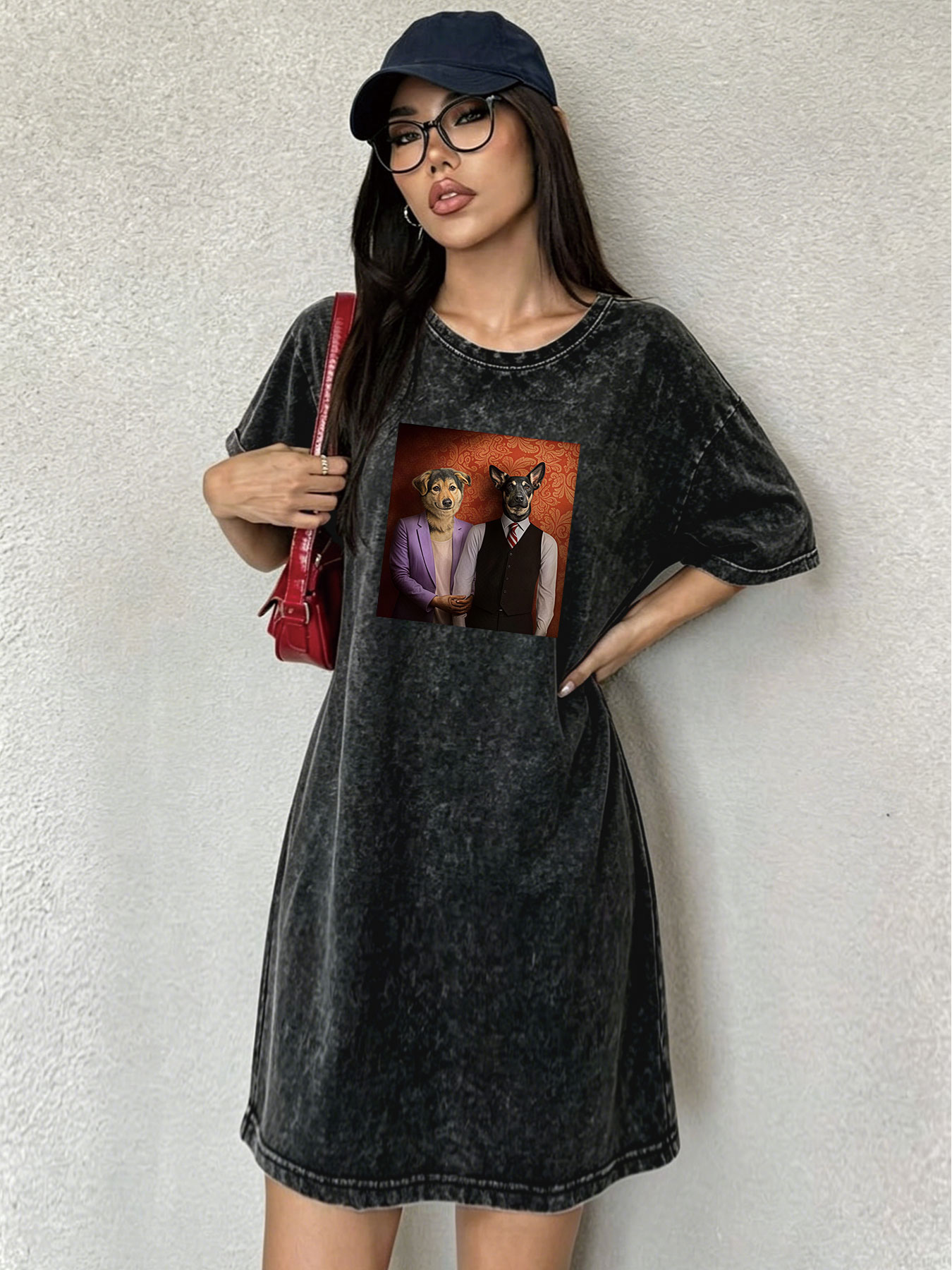 เดรสเสื้อยืดวินเทจลายพิมพ์แมวส - Japanese Brand Streetwear Vintage บทวิจารณ์และราคา
