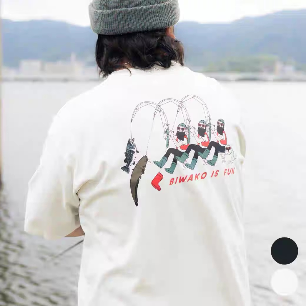 เสื้อยืดลายกราฟิกตกปลาสไตล์ญี่ - Japanese Brand Streetwear Vintage บทวิจารณ์และราคา